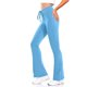 thumbnail image 2 of TaTaai Women's Plus Size Blue Yoga Pants High Waisted Solid Full Length Leggings Stretchy Non-See-Through Gym Workout Fitness Lounge Gift, 2 of 8