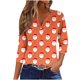 thumbnail image 2 of Fiudx Liquidación de Ofertas Flash Blusa de Manga 3/4 Corta Estampada a La Moda para Mujer, Blusa Informal con Cuello Redondo, 2 of 5
