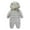 Grey, variant on Kogui Newborn Winter Clothes Infant Down Cotton Snowsuits Fleece Lining Jumpsuits Baby Zipper Winter Coat Size 3 6 Months (Black,3-6 Months)