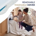 thumbnail image 6 of 3 inch Gel Memory Foam Mattress Topper King Size Cooling Pad Bed Topper with Removable Cover, White, 6 of 12