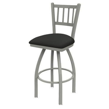 810 Contessa 36" Swivel Bar Stool with Anodized Nickel Finish and Canter Iron Seat