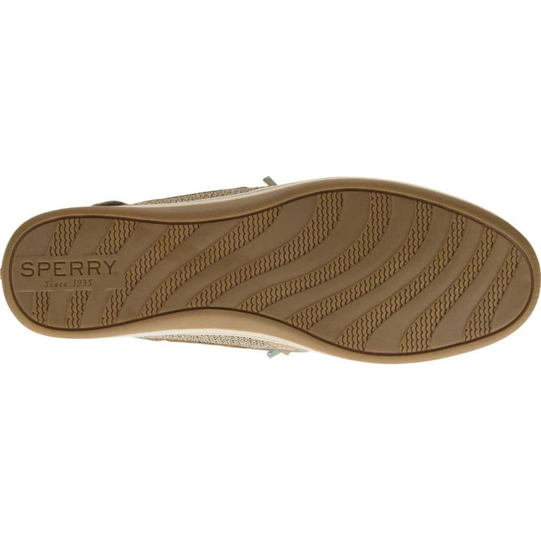 Women's Sperry Top-Sider Songfish Core Boat Shoe Linen/Oat Leather/Textile  9.5 W