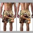 thumbnail image 3 of luoweisi Men's Beach Shorts Quick Dry Swim Trunks with Mesh Lining Sloth L, 3 of 5