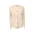 thumbnail image 5 of Ediodpoh Women Long Sleeve Open Front Cardigan Knit Jacket with Buttons Cardigan Sweaters for Women Soft and Layering Beige M, 5 of 5