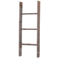 thumbnail image 4 of Barnwood Rustic Farmhouse 3ft Weathered Gray Wooden Decorative Bookcase Picket Display Ladder, 4 of 6