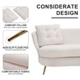 thumbnail image 5 of LUCKHAO  64“Modern  Velvet  Loveseat Couch sofa for Living Room,  Club 2-Seater Upholstered Mini Sofa Couches with Gold Metal Legs, 5 of 12