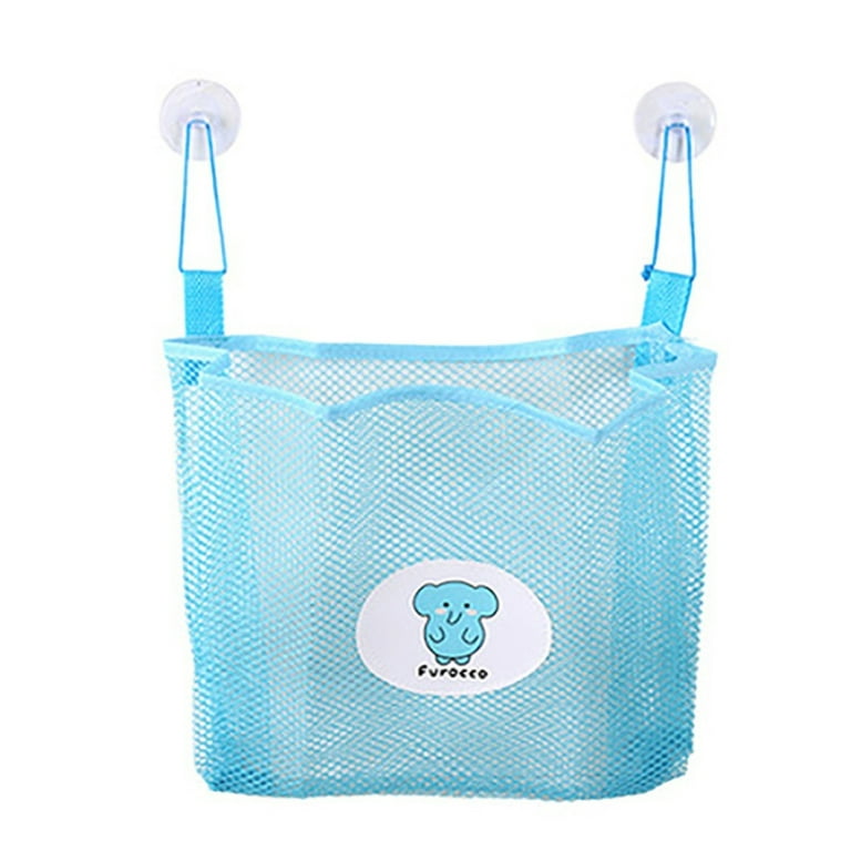 1pc Bath Storage Baskets, Hanging Storage Mesh Bag, Bathroom Toy Storage Bag  With Suction Cups, Kitchen Bathroom Item Storage Bag, Toys Storage Bag