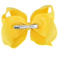 thumbnail image 3 of Southwit 2 PCS 6" Big Hand-made Grosgrain Ribbon Solid Color Hair Bows Alligator Clips Hair Accessories for Little Teen Toddler Girls Kids Set of 2 -Yellow, 3 of 5