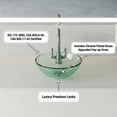 thumbnail image 3 of Renovators Supply 11 5/8" Tempered Glass Round Bathroom Vessel Sink with Drain Clear Mini Bowl Sink, 3 of 15