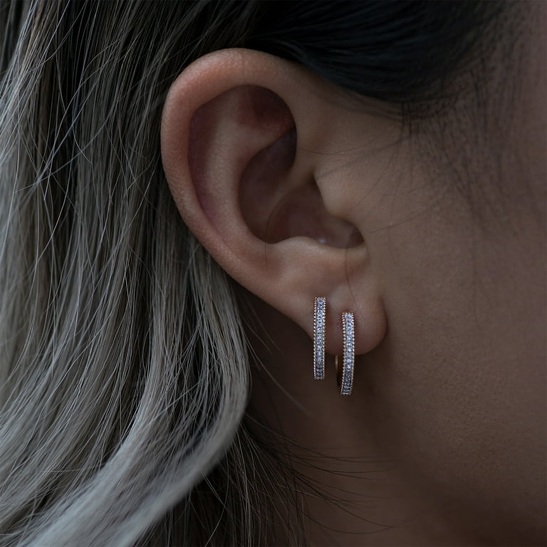 Cartilage piercing hotsell diamond hoop
