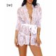 thumbnail image 1 of Mujeres Kimono Camisón Lencería de encaje Bata Sexy Malla Ropa de dormir, M, Blanco Guardurnaity XX000064-11, 1 of 7