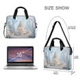thumbnail image 3 of 16" Laptop Briefcase for Work Travel Laptop Shoulder Bag Carrying Handbag Laptop Case Christmas Tree in The Snow, 3 of 8