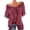 Wine Red, variant on Women T-shirt Solid Color T Shirt Short Sleeve Tee Work Summer Tops Bohemian Pullover Army Green XL