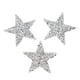 thumbnail image 2 of Parches para planchar con forma de estrella, 5 uds., 6cm, resina plateada, diamantes de imitación brillantes, estrella de cinco puntas, adhesivo termofusible para planchar, ropa DIY, 2 of 5
