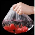 thumbnail image 3 of 100 Pcs Elastic Food Covers, Disposable Plastic Bowl Lids for Fruit & Vegetable Storage, Freshness Seal Wraps, 3 of 7