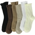 thumbnail image 5 of YooGuoGuo Ruffle Socks Women - Turn-Cuff Frilly Sock - Lightweight Cotton Socks, 5 of 6