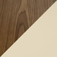 thumbnail image 2 of LumiSource Walnut Wood, Chrome Metal, Cream PU Gianna Fixed-Height Barstool - Set of 2, 2 of 9