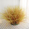 thumbnail image 3 of AMERTEER 10Pcs/Set Realistic Artificial Grass Exquisite Vivid Plastic Delicate Simulation Grass for Home Autumn Green, 3 of 7