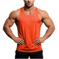 thumbnail image 3 of Busydd Mens Tank Top Breathable Comfy Round Neck Sleeveless Undershirts Casual Solid Color Running Workout Shirts for Men 2XL, 3 of 9