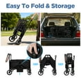 thumbnail image 4 of Tripland Wagon Stroller for Kids, 2-Seater Outdoor Baby Stroller with Canopy,Pull & Push Handle,Black, 4 of 11