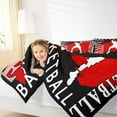 thumbnail image 4 of Manfei Basketball Sport Bedding Comforter Set,Ball Game Player Twin Comforter Sets,Red Black White Bedding Set For Kids Boys,Super Cozy Room Decorative Reversible,2 Pieces, 4 of 8