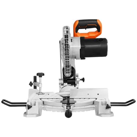 KFFKFF Compound Miter Saw, 10-Inch Blade, 15 Amp Motor, 60-Tooth, Corded Single Bevel 0-45°, LED Precision Alignment, Angle Adjustable, Lightweight Cast Aluminum Base