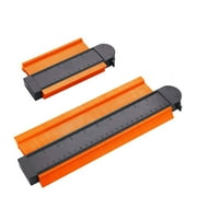 Orange Contour Gauge Duplicator with Lock, 10 inch 5 inch Contour Profile Gauge Tool with Lock, Master Outline Plastic Measuring Ruler Copy Irregular Shapes Tool for Corners Woodworking