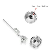 Rose Flower Keepsake Urn for Ashes Sympathy Gift Small Stainless Steel Urn Mini Cremation Urn Keepsake Rose for Sharing Human Ashes