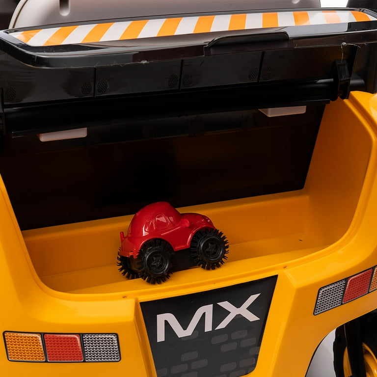 Qaba 12V Kids Ride on Forklift Car with Top, 360° Rotation
