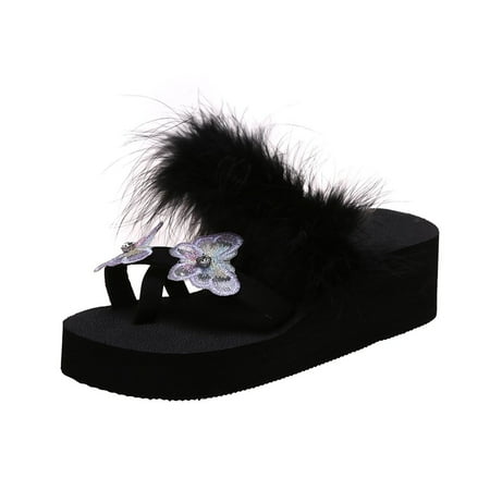 

Gzztg Sandal Summer Women Thick Bottom Slope Heel Shoes Beach Sandals Roman Casual Womens Sandles