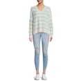 thumbnail image 5 of Dreamers by Debut Women’s Oversized V-Neck Sweater with Long Sleeves, Midweight, Sizes XS-XL, 5 of 5