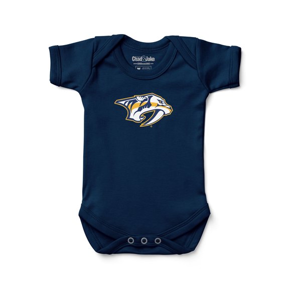 Newborn & Infant Chad & Jake Navy Nashville Predators Primary Logo Bodysuit
