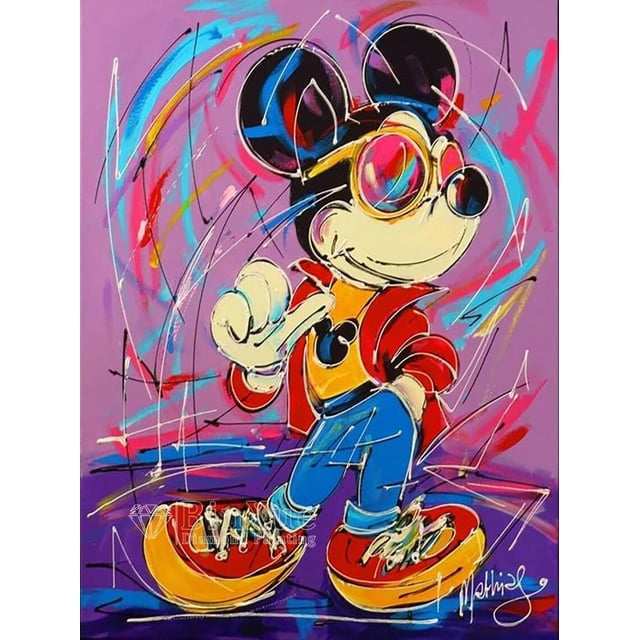 Disney-pintura de diamantes de dibujos animados coloridos, Mickey, Hada, polvo, Graffiti, imagen de moda, punto de cruz, diamantes de imitación, mosaico hecho a mano, arte