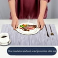 thumbnail image 2 of Stcomart Set of 6 Sliver Gray Vinyl Placemats - 12 x 18 Inches Washable PVC Table Mats for Dining Room Kitchen, 2 of 7