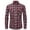 Wine, variant on DDAPJ pyju Men's Western Cowboy Plaid Shirts,Casual Long Sleeve Button Down Shirt Lightweight Work Shirt with Chest Pockets