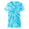 thumbnail image 5 of Womens Tie-Dye V-Neck Cotton Tee Turquoise 2X-Large, 5 of 6