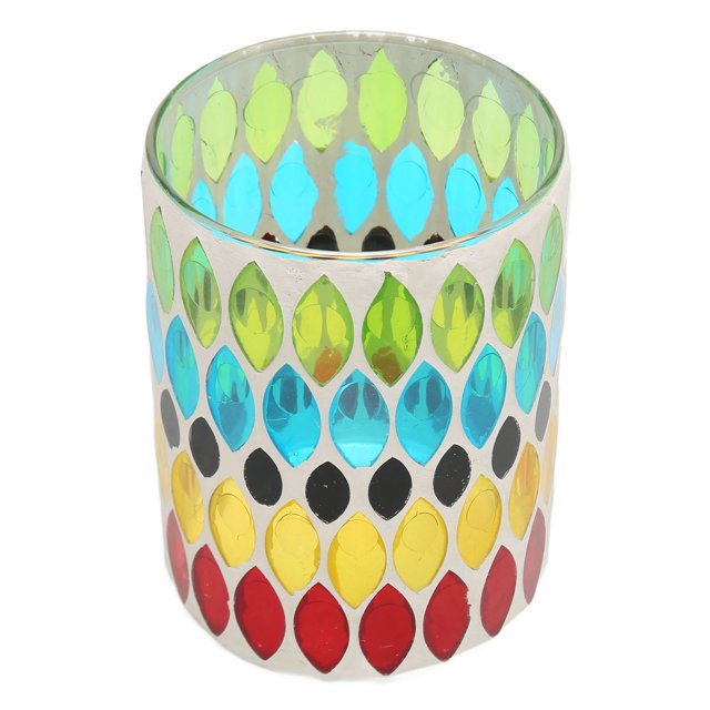 Candelabro de té, candelabro de té con mosaico, candelabro votivo, candelabro de té con mosaico, diseño de primera clase