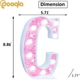 thumbnail image 4 of Letrero LED Pooqla con Letras Marquee Rosa Brillante a Pilas, 4 of 6