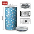 thumbnail image 4 of 20oz Coffee Tumblers Blue Cartoon Unicorn Gift Balloon Cloud Pattern Stainless Steel Vacuum Insulated Travel Tumbler Coffee Cups Mug with Lid and Straw with Cleaning Brush for Cold & Hot Drinks, 4 of 5