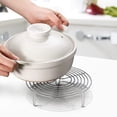 thumbnail image 3 of Stainless Steel Insert Rack Cooking Stand Steamer Insert Cake Rack Round（20x20x7cm）, 3 of 5