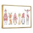 thumbnail image 2 of Designart Cute Christmas Animals Polar Bear Traditional Floating Frame Wall Art, 2 of 4