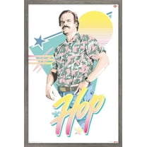Netflix Stranger Things: Season 3 - Hop Wall Poster, 14.725" x 22.375", Framed