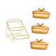 thumbnail image 3 of Cesta de frutas, plato para aperitivos, elegante soporte multifuncional para almacenar frutas estilo C 3 cuadrículas, 3 of 9