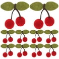 thumbnail image 1 of Plush Cherry Balls 10Pcs Red For Girls Crafts And Pompoms Craft, 1 of 9