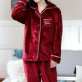 thumbnail image 5 of VANLOFE Unisex Warm Pajamas Household Clothes Solid Bathrobe Lengthened Night-robe Man's Nightgown Casual Robes Red Robes Sleepwear for Woman M-2XL, 5 of 9