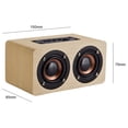 thumbnail image 3 of Altavoz combinado de madera Altavoz inalámbrico Bluetooth 4.2, altavoces estéreo con 2 bocinas, mini altavoces portátiles de música multimedia con calidad de sonido superior, 3 of 8