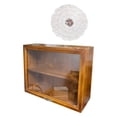 thumbnail image 3 of Gabinete de madera, organizador de muñecas de juguete, caja de exhibición de escritorio, contenedores de caja de té para despensa, tazas, edulcorantes estilo B, 3 of 8