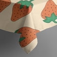 thumbnail image 5 of Orange Strawberry Plants Fruit Square Tablecloth,Waterproof Square Table Cover,Wipeable Spillproof Washable Table Cover for Home Kitchen Party Decor 60"x60"(152x152cm), 5 of 6
