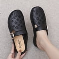 thumbnail image 4 of Women’s Covered Toe Clogs, Slip On Ventilated Mid Heel Non Slip Casual Shoes, 4 of 12