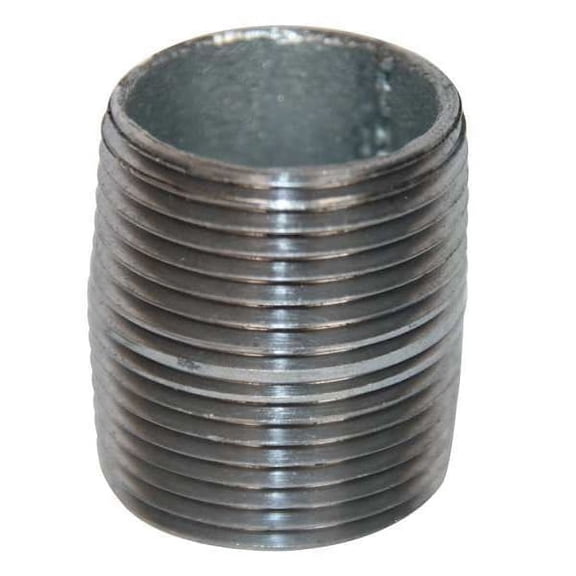 2-1/2" MNPT Close TBE Galvanized Steel Pipe Nipple Sch 40